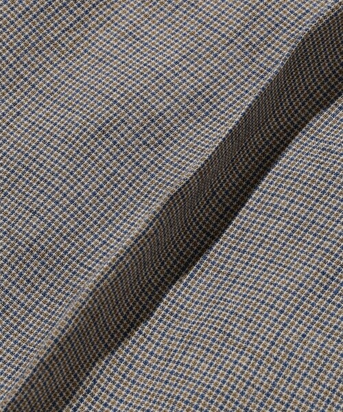 BEAMS PLUS(ビームスプラス)の「2プリーツ リネン チェック トラウザーズ(スラックス・メンズ・ブラウン/グレー・S/L/M)」の11枚目の写真