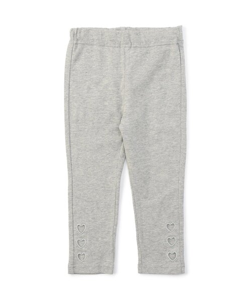 BREEZE（ブリーズ）の「【ジュニア対応】ハート刺繍レギンス（レギンス/スパッツ・キッズ・ブラック/グレー・100/130/120/110/90/80）」の2枚目の写真