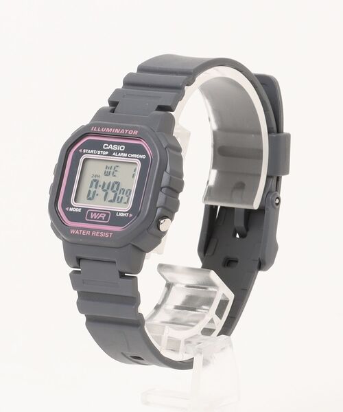CASIO(カシオ)の「カシオ CASIO/ ミニスクエア デジタル腕時計 軽量 樹脂バンド LEDライト ユニセックス /// LAシリーズ(デジタル腕時計・メンズ・ブラック×イエロー/ブラック/ブラック×ブラック/ブラック×ブルー/ブルー/ブラック×パープル/ブラック×ピンク/ピンク・FREE)」の11枚目の写真