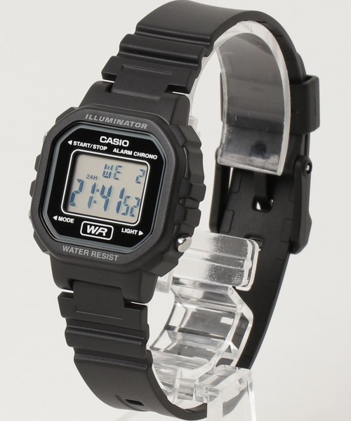 CASIO(カシオ)の「カシオ CASIO/ ミニスクエア デジタル腕時計 軽量 樹脂バンド LEDライト ユニセックス /// LAシリーズ(デジタル腕時計・メンズ・ブラック×イエロー/ブラック/ブラック×ブラック/ブラック×ブルー/ブルー/ブラック×パープル/ブラック×ピンク/ピンク・FREE)」の13枚目の写真