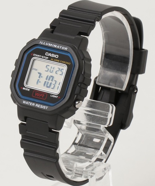 CASIO(カシオ)の「カシオ CASIO/ ミニスクエア デジタル腕時計 軽量 樹脂バンド LEDライト ユニセックス /// LAシリーズ(デジタル腕時計・メンズ・ブラック×イエロー/ブラック/ブラック×ブラック/ブラック×ブルー/ブルー/ブラック×パープル/ブラック×ピンク/ピンク・FREE)」の15枚目の写真