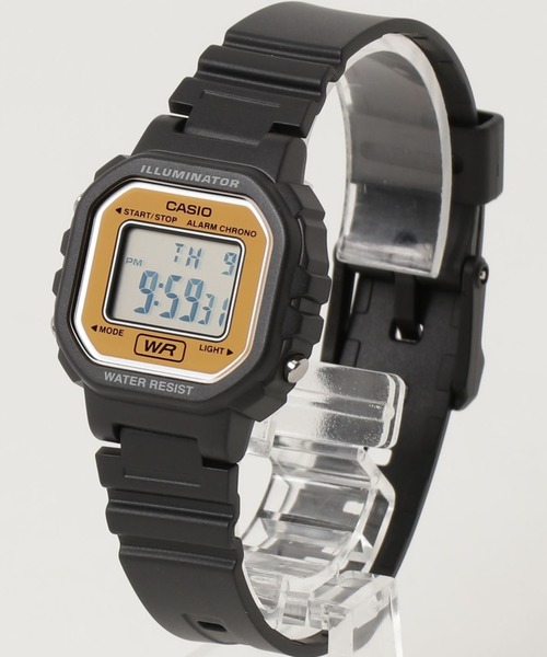 CASIO(カシオ)の「カシオ CASIO/ ミニスクエア デジタル腕時計 軽量 樹脂バンド LEDライト ユニセックス /// LAシリーズ(デジタル腕時計・メンズ・ブラック×イエロー/ブラック/ブラック×ブラック/ブラック×ブルー/ブルー/ブラック×パープル/ブラック×ピンク/ピンク・FREE)」の16枚目の写真