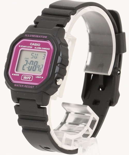 CASIO(カシオ)の「カシオ CASIO/ ミニスクエア デジタル腕時計 軽量 樹脂バンド LEDライト ユニセックス /// LAシリーズ(デジタル腕時計・メンズ・ブラック×イエロー/ブラック/ブラック×ブラック/ブラック×ブルー/ブルー/ブラック×パープル/ブラック×ピンク/ピンク・FREE)」の19枚目の写真