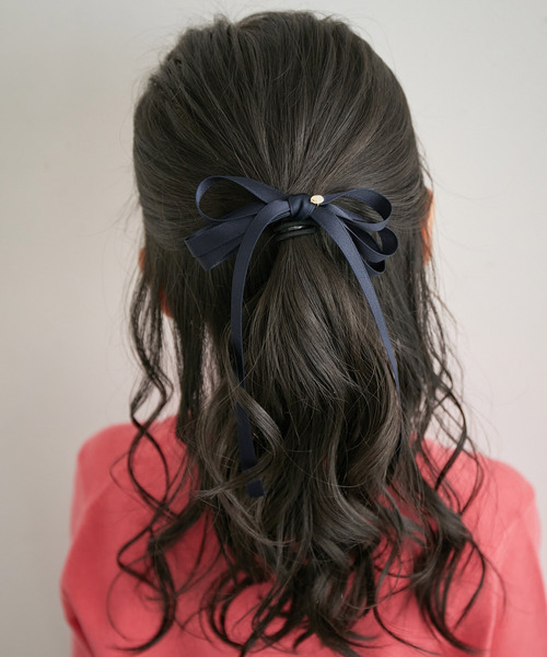ROPE' PICNIC(ロペピクニック)の「【KIDS】セレモニーにも/ビッグリボンポニー(ヘアゴム・キッズ・ピンク/キナリ/ネイビー・FREE)」の9枚目の写真