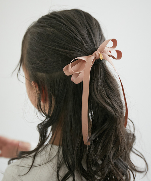 ROPE' PICNIC(ロペピクニック)の「【KIDS】セレモニーにも/ビッグリボンポニー(ヘアゴム・キッズ・ピンク/キナリ/ネイビー・FREE)」の11枚目の写真