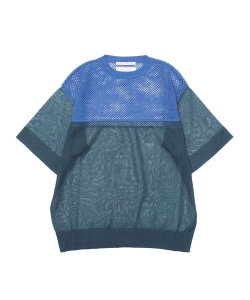 F/CE. （エフシーイー）の「F/CE. SHEER AND MESH KNIT / エフシーイー シアー アンド メッシュ ニット（ニット/セーター・レディース・ブラック/グレー/ブルー・SMALL）」の3枚目の写真