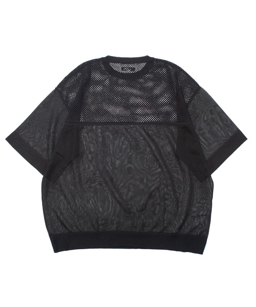 F/CE. （エフシーイー）の「F/CE. SHEER AND MESH KNIT / エフシーイー シアー アンド メッシュ ニット（ニット/セーター・レディース・ブラック/グレー/ブルー・SMALL）」の4枚目の写真