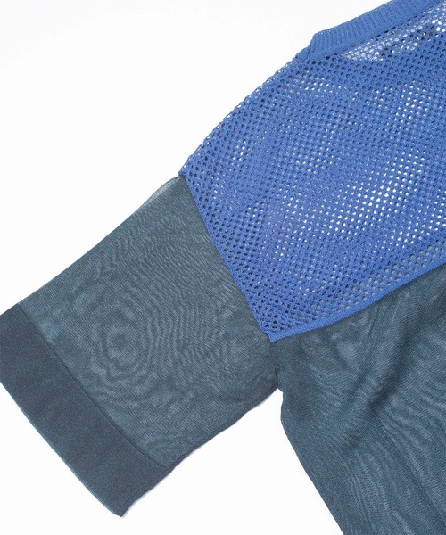 F/CE. （エフシーイー）の「F/CE. SHEER AND MESH KNIT / エフシーイー シアー アンド メッシュ ニット（ニット/セーター・レディース・ブラック/グレー/ブルー・SMALL）」の9枚目の写真