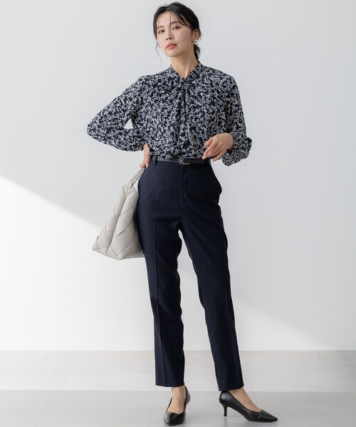 セール】【洗える】シャドーリーフ プリント ブラウス（シャツ