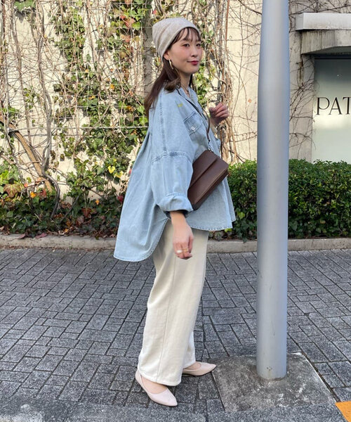 レミレリーフ オルテガ刺繍 デニムシャツ レミレリーフネイティブオルテガ柄ユーズド加工刺繍デニムシャツ