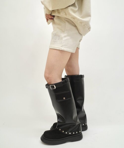 WHO'S WHO gallery（フーズフーギャラリー）の「【SLOPPY/スロッピー】ラインストーンスウェットショートパンツ（スウェットパンツ・レディース・アイボリー/チャコールグレー/サックスブルー・FREE）」の21枚目の写真