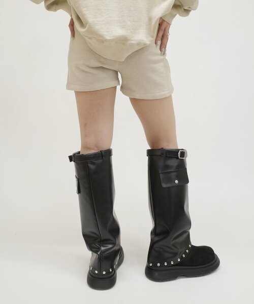 WHO'S WHO gallery（フーズフーギャラリー）の「【SLOPPY/スロッピー】ラインストーンスウェットショートパンツ（スウェットパンツ・レディース・アイボリー/チャコールグレー/サックスブルー・FREE）」の22枚目の写真