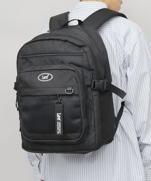 大容量 メッシュポケット 2層構造 ラウンドリュック A4・PC収納対応