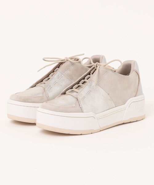 LANVIN en Bleu(ランバンオンブルー)の「厚底レースアップスニーカー(スニーカー・レディース・ホワイト×グレー/ホワイト/ベージュ/シルバー/ブラック・24.0cm/23.0cm/24.5cm/23.5cm/22.5cm)」の5枚目の写真
