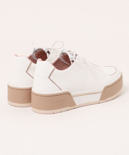 LANVIN en Bleu(ランバンオンブルー)の「厚底レースアップスニーカー(スニーカー・レディース・ホワイト×グレー/ホワイト/ベージュ/シルバー/ブラック・24.0cm/23.0cm/24.5cm/23.5cm/22.5cm)」の6枚目の写真