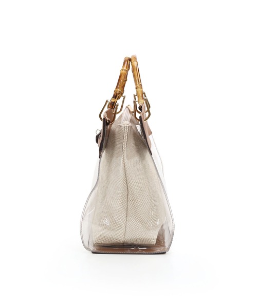 MIAN （ミアン）の「2wayクリアハンドバッグ（ハンドバッグ・レディース・グレイッシュベージュ/ブラウン/ブラック/ライトブルー・FREE）」の18枚目の写真