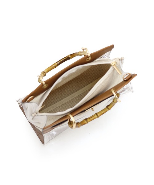 MIAN （ミアン）の「2wayクリアハンドバッグ（ハンドバッグ・レディース・グレイッシュベージュ/ブラウン/ブラック/ライトブルー・FREE）」の21枚目の写真