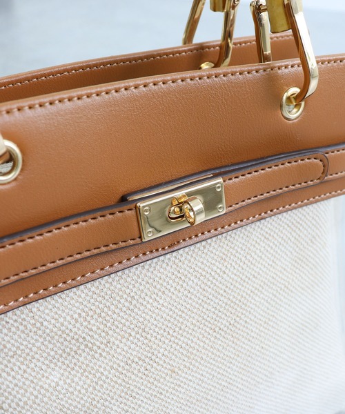 MIAN （ミアン）の「2wayクリアハンドバッグ（ハンドバッグ・レディース・グレイッシュベージュ/ブラウン/ブラック/ライトブルー・FREE）」の12枚目の写真