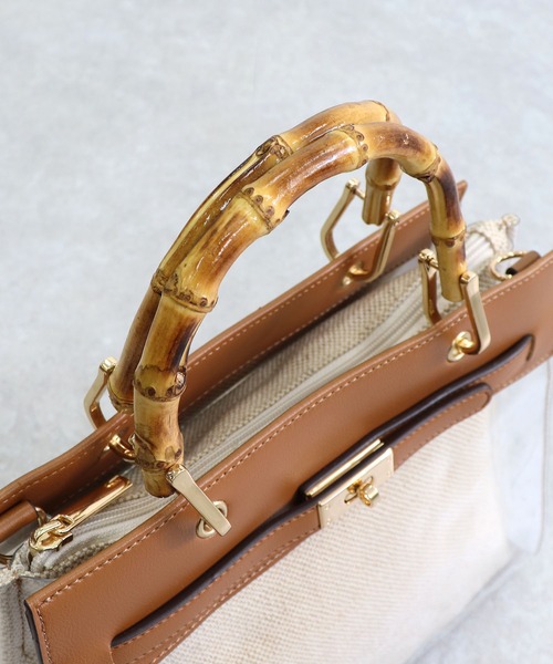 MIAN （ミアン）の「2wayクリアハンドバッグ（ハンドバッグ・レディース・グレイッシュベージュ/ブラウン/ブラック/ライトブルー・FREE）」の13枚目の写真