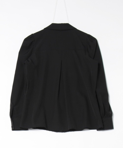 SWINGLE（スウィングル）の「ピンタックプリーツ配色ナローリボンブラウス（シャツ/ブラウス・レディース・ブラック/サックスブルー/ライトベージュ・FREE）」の19枚目の写真