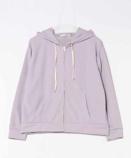 urge:(アージコロン )の「【URGE:】ワッフル ジップ アップ 長袖 パーカー(パーカー・レディース・パープル/グレー・SMALL/MEDIUM/LARGE/X-LARGE)」の7枚目の写真