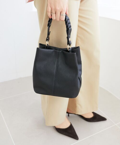 le.coeur blanc（ルクールブラン）の「メッシュハンドル2wayショルダー（ショルダーバッグ・レディース・アイボリー/サックスブルー/ブラック・FREE）」の3枚目の写真