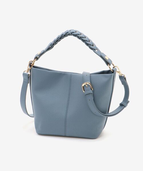 le.coeur blanc（ルクールブラン）の「メッシュハンドル2wayショルダー（ショルダーバッグ・レディース・アイボリー/サックスブルー/ブラック・FREE）」の4枚目の写真