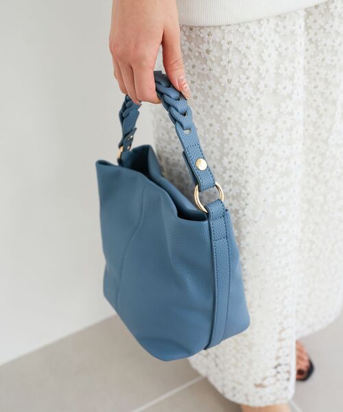 le.coeur blanc（ルクールブラン）の「メッシュハンドル2wayショルダー（ショルダーバッグ・レディース・アイボリー/サックスブルー/ブラック・FREE）」の8枚目の写真