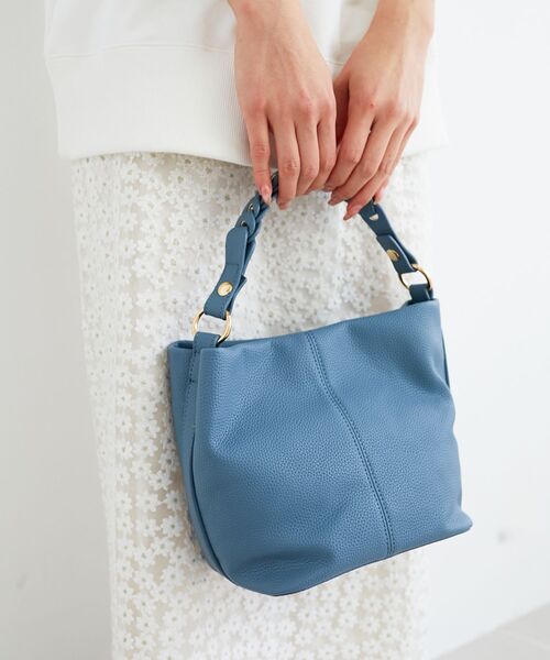 le.coeur blanc（ルクールブラン）の「メッシュハンドル2wayショルダー（ショルダーバッグ・レディース・アイボリー/サックスブルー/ブラック・FREE）」の9枚目の写真