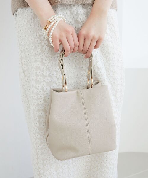 le.coeur blanc（ルクールブラン）の「メッシュハンドル2wayショルダー（ショルダーバッグ・レディース・アイボリー/サックスブルー/ブラック・FREE）」の19枚目の写真