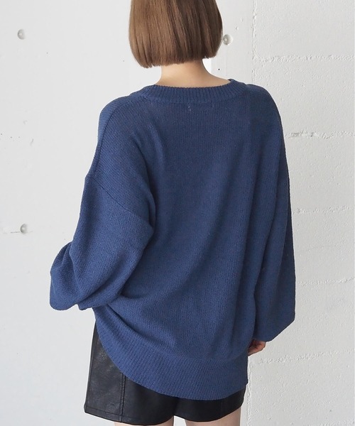 セール】変わり編みVネックBIGカーディガン（カーディガン/ボレロ