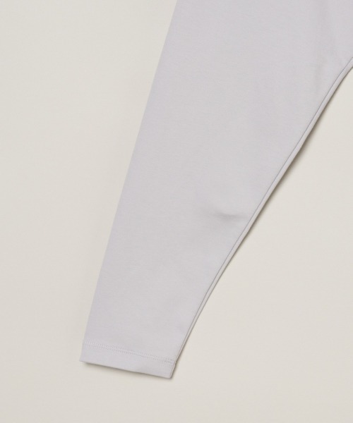 three dots(スリードッツ)の「ライトスビン ロングスリーブT(Tシャツ/カットソー・レディース・ブラック/ライトグレー/ホワイト・SMALL)」の6枚目の写真