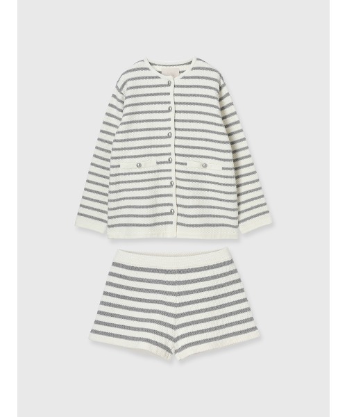 EIMY ISTOIRE（エイミーイストワール）の「ニットツイードSETUP（セットアップ・レディース・ネイビー/グレー・F）」の13枚目の写真