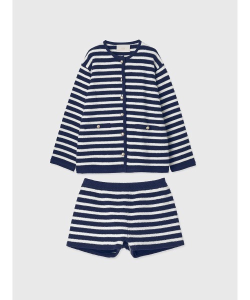 EIMY ISTOIRE（エイミーイストワール）の「ニットツイードSETUP（セットアップ・レディース・ネイビー/グレー・F）」の12枚目の写真