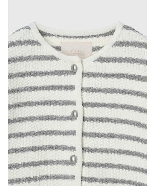 EIMY ISTOIRE（エイミーイストワール）の「ニットツイードSETUP（セットアップ・レディース・ネイビー/グレー・F）」の15枚目の写真