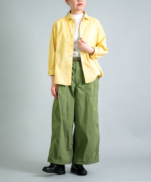 OMNIGOD（オムニゴッド）の「[ OMNIGOD womens / オムニゴッド ] NCウェザークロス パラシュートベーカーパンツ（カーゴパンツ・レディース・ベージュ/オリーブ/ネイビー・3/2）」の12枚目の写真