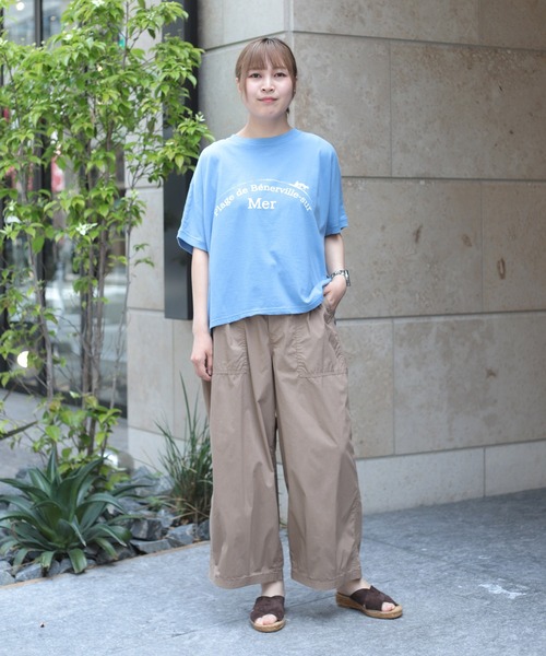 OMNIGOD（オムニゴッド）の「[ OMNIGOD womens / オムニゴッド ] NCウェザークロス パラシュートベーカーパンツ（カーゴパンツ・レディース・ベージュ/オリーブ/ネイビー・3/2）」の5枚目の写真
