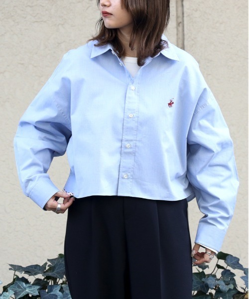 BEVERLY HILLS POLO CLUB(ビバリーヒルズポロクラブ)の「BEVERLY HILLS POLO CLUB(ビバリーヒルズポロクラブ)【レディース】ワンポイントショートシャツ(シャツ/ブラウス・レディース・ホワイト/イエロー/ブルー・M/L/XL)」の3枚目の写真