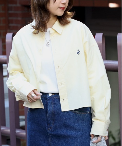 BEVERLY HILLS POLO CLUB(ビバリーヒルズポロクラブ)の「BEVERLY HILLS POLO CLUB(ビバリーヒルズポロクラブ)【レディース】ワンポイントショートシャツ(シャツ/ブラウス・レディース・ホワイト/イエロー/ブルー・M/L/XL)」の9枚目の写真