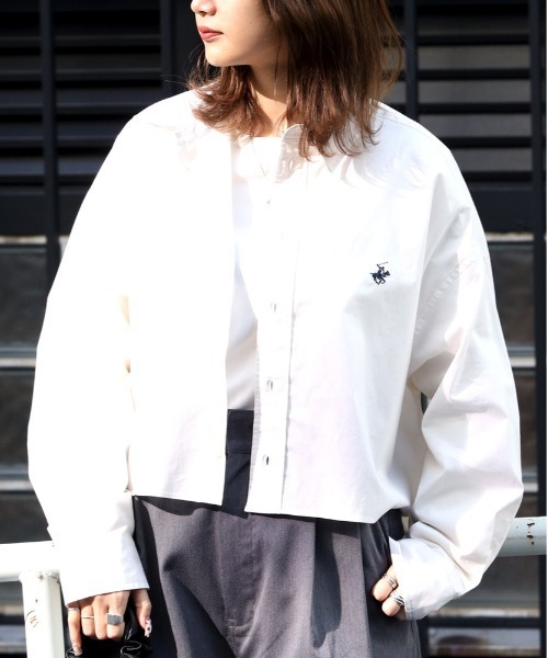 BEVERLY HILLS POLO CLUB(ビバリーヒルズポロクラブ)の「BEVERLY HILLS POLO CLUB(ビバリーヒルズポロクラブ)【レディース】ワンポイントショートシャツ(シャツ/ブラウス・レディース・ホワイト/イエロー/ブルー・M/L/XL)」の5枚目の写真