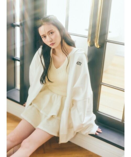 EATME（イートミー）の「【EATME×MIKANA YAMAMOTO】フレアミニスカート（セットアップ可能）（スカート・レディース・グレー/アイボリー・FREE）」の9枚目の写真