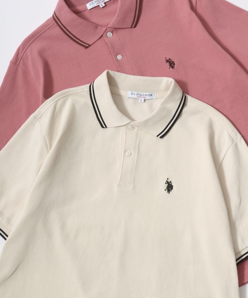 U.S. POLO ASSN. фирменная оверсайз рубашка с логотипом, вышивка, поло мужская/женская, поло с коротким рукавом, радиус стиль, мужской