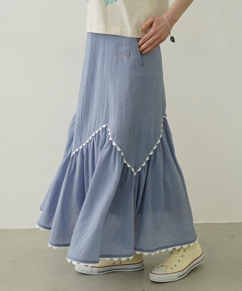 MILKFED.（ミルクフェド）の「RANDOM LACE SKIRT（スカート・レディース・オフホワイト/ブラック/ライトブルー・S/M）」の3枚目の写真