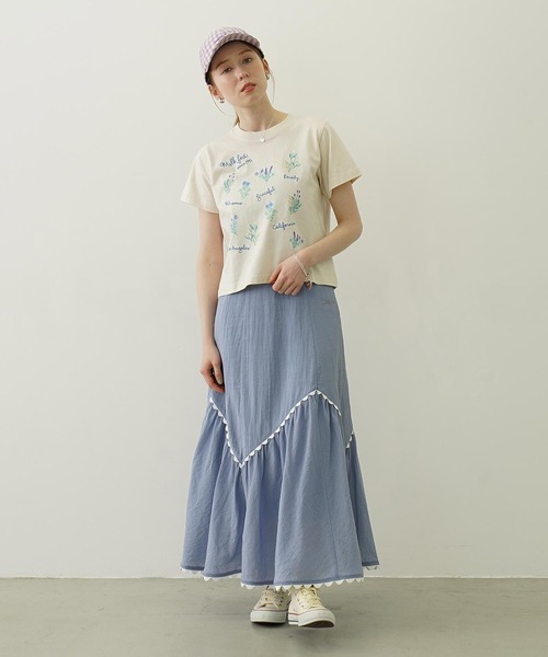 MILKFED.（ミルクフェド）の「RANDOM LACE SKIRT（スカート・レディース・オフホワイト/ブラック/ライトブルー・S/M）」の6枚目の写真