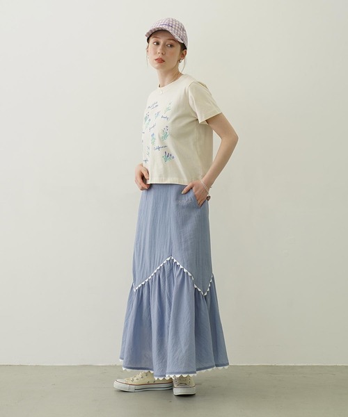 MILKFED.（ミルクフェド）の「RANDOM LACE SKIRT（スカート・レディース・オフホワイト/ブラック/ライトブルー・S/M）」の7枚目の写真