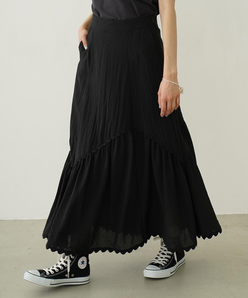 MILKFED.（ミルクフェド）の「RANDOM LACE SKIRT（スカート・レディース・オフホワイト/ブラック/ライトブルー・S/M）」の9枚目の写真