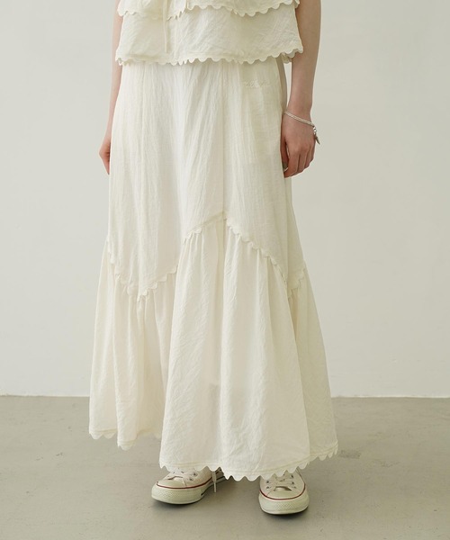 MILKFED.（ミルクフェド）の「RANDOM LACE SKIRT（スカート・レディース・オフホワイト/ブラック/ライトブルー・S/M）」の17枚目の写真
