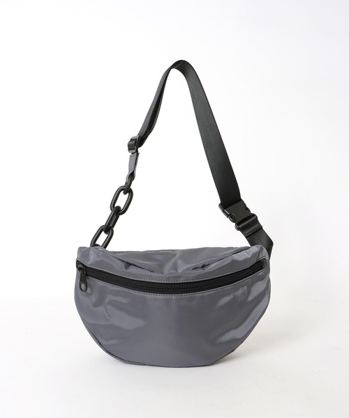 Three Four Time(スリーフォータイム)の「ナイロンチェーンコンビショルダー(ショルダーバッグ・レディース・グレー/ブラック・FREE)」の7枚目の写真