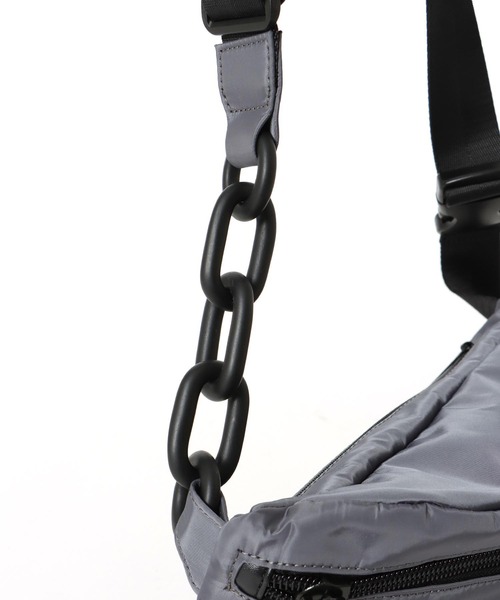 Three Four Time(スリーフォータイム)の「ナイロンチェーンコンビショルダー(ショルダーバッグ・レディース・グレー/ブラック・FREE)」の13枚目の写真