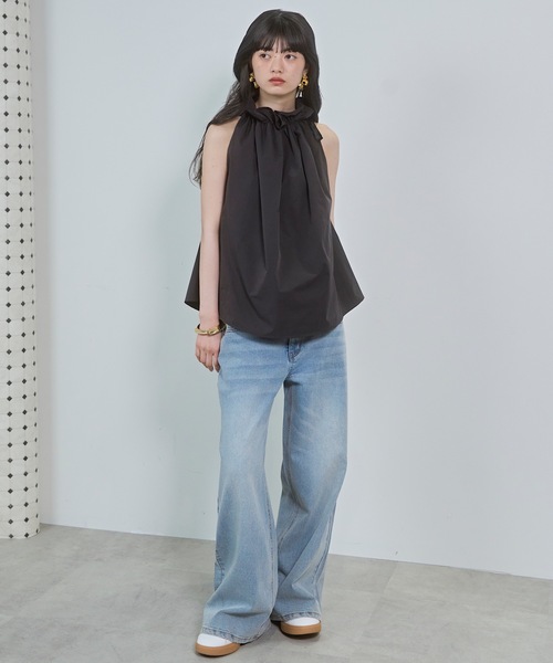 VIOLETTA(ヴィオレッタ)の「ギャザーアメスリトップス(その他トップス・レディース・ブラック/チャコールグレー/ホワイト・FREE)」の11枚目の写真